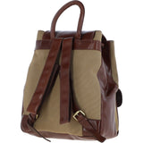Unisex Leather Backpack - Rucksack Brandy/beige