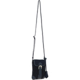 Ashwood Suede & Leather Small Crossbody Bag Navy: S-11