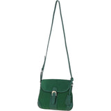 Ashwood Suede & Leather Medium Shoulder Bag Green: S-12