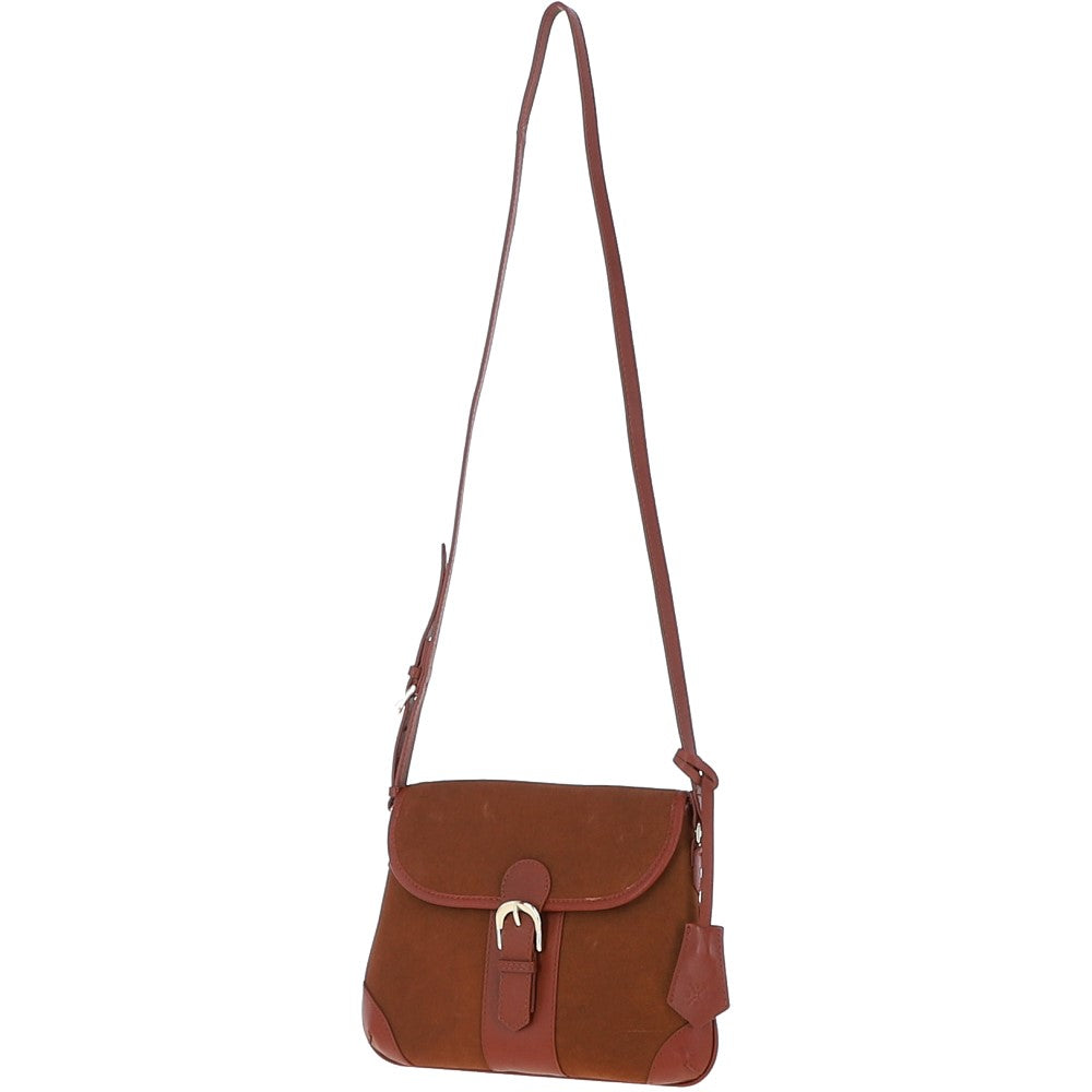 Ashwood Suede & Leather Medium Shoulder Bag Tan: S-12
