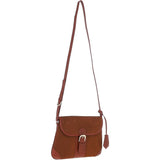 Ashwood Suede & Leather Medium Shoulder Bag Tan: S-12