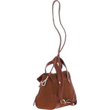 Women's Suede Mini Leather Shoulder Bag Tan: S-13