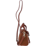Women's Suede Mini Leather Shoulder Bag Tan: S-13
