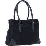 Ashwood Two Section Flap Over Suede Tote Bag Navy: S-14