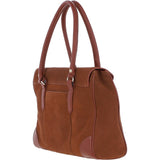 Ashwood Two Section Flap Over Suede Tote Bag Tan: S-14