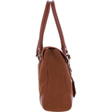 Ashwood Two Section Flap Over Suede Tote Bag Tan: S-14