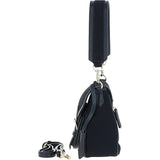 Ashwood Flap Over Suede Handbag Navy: S-15