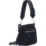 Ashwood Flap Over Suede Handbag Navy: S-15