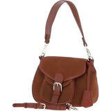 Ashwood Flap Over Suede Handbag Tan: S-15
