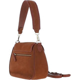 Ashwood Flap Over Suede Handbag Tan: S-15