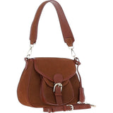 Ashwood Flap Over Suede Handbag Tan: S-15