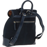 Ashwood Suede and Leather Backpack Navy: S-16