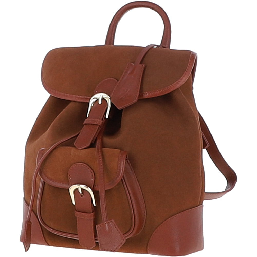Ashwood Suede and Leather Backpack Tan: S-16