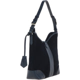 Ashwood Top Zip Suede Shoulder Handbag Navy: S-17
