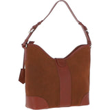 Ashwood Top Zip Suede Shoulder Handbag Tan: S-17