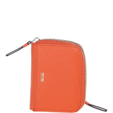 6 Card RFID Protected Zip Around Leather Purse Mandarin: S-5