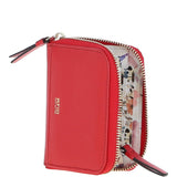 6 Card RFID Protected Zip Around Leather Purse Poppy Red: S-5