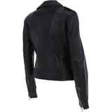 Twin Zip Fastening Leather Jacket  Black: ESTIMO