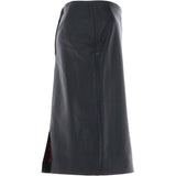 Stylish Leather Pencil Skirt Black: skirt 21