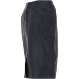 Stylish Leather Pencil Skirt Black: skirt 23