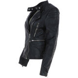 Leather Biker Jacket Black/nap: Soho
