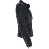 Leather Biker Jacket Black/nap: Soho