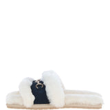 Fenland Ladies Sheepskin Sliders Navy: Sophie