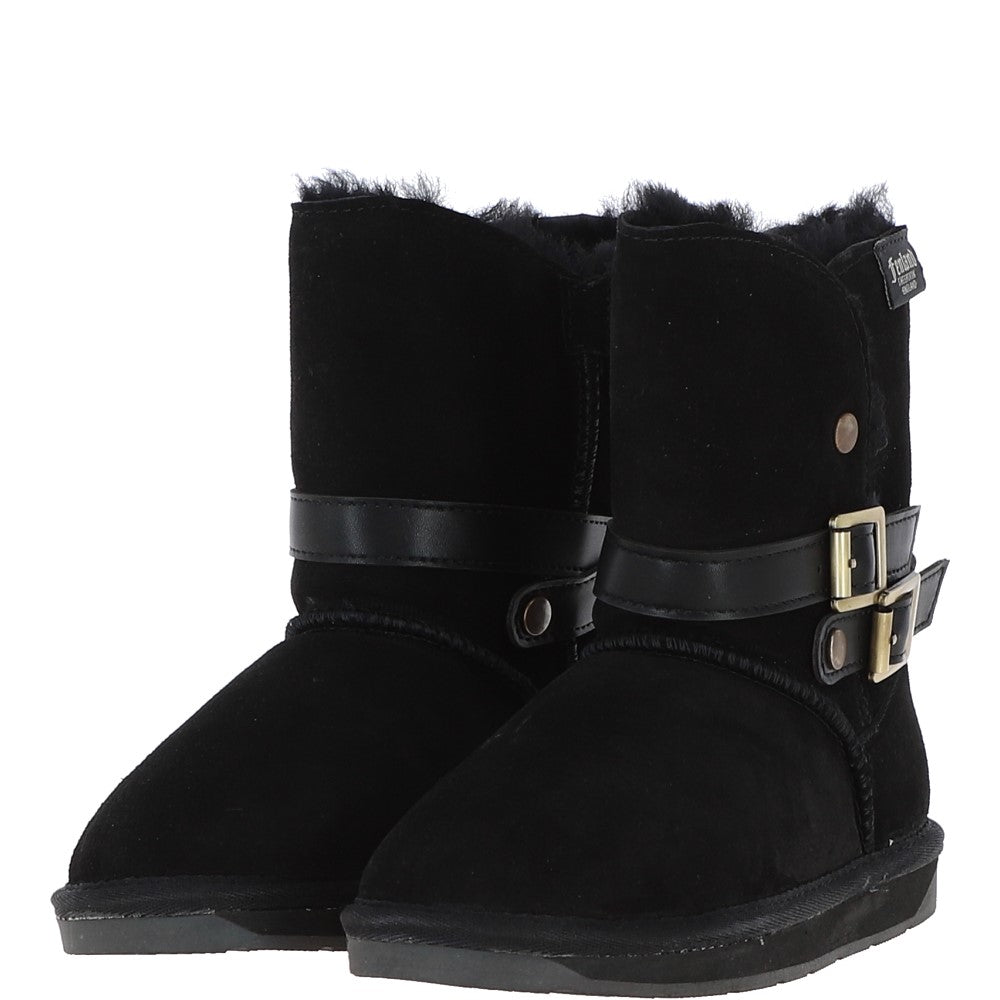 Fenland Classic  8" Suede Sheepskin Belt Boots: S/SKIN BOOT BELT