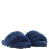 Fenland Ladies Sheepskin Sliders Navy: suzy slider