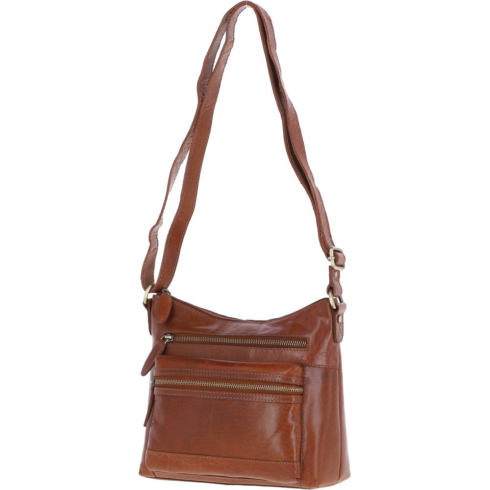 Ashwood Medium Leather Shoulder Bag Honey: T-83