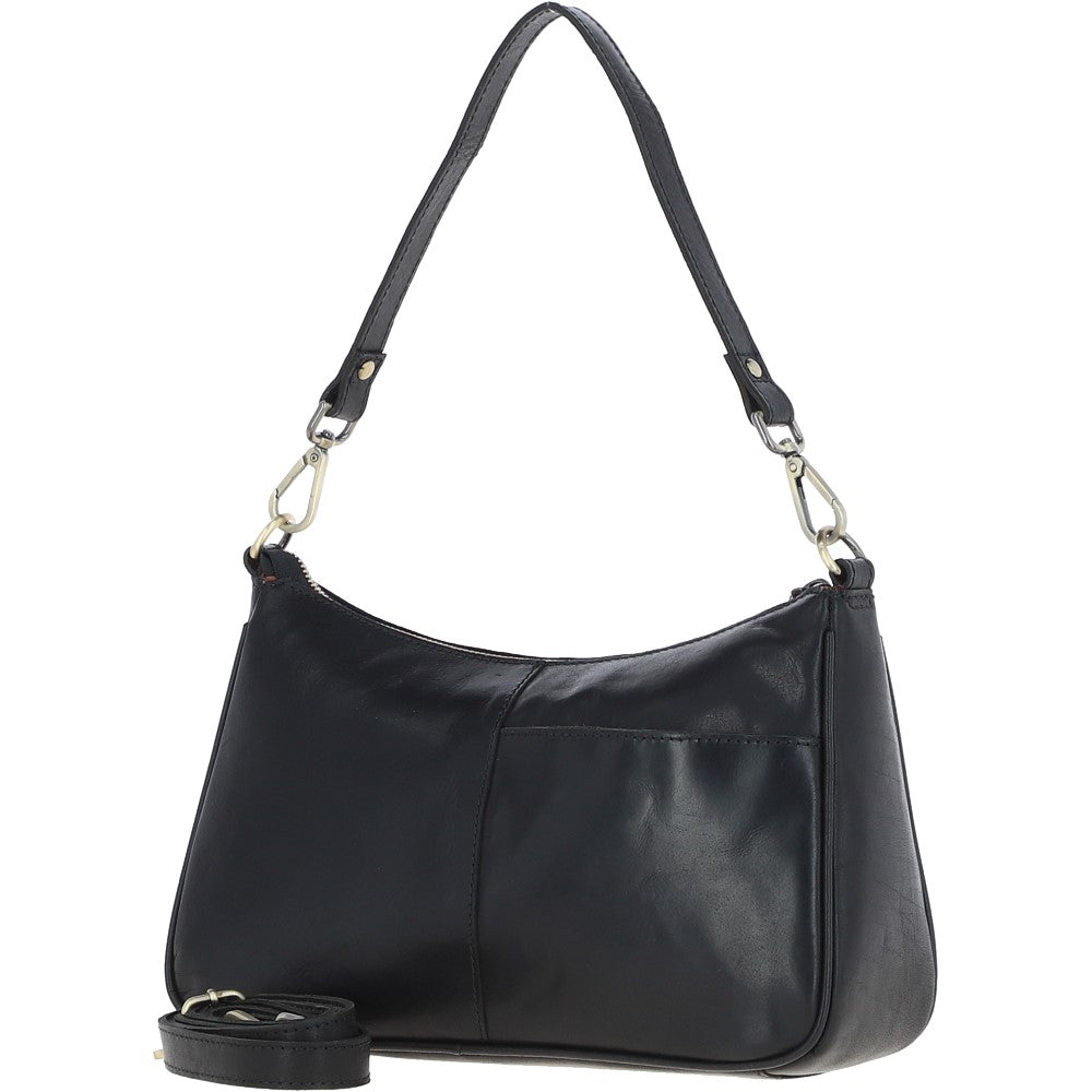 Ashwood Leather Shoulder Bag Black: T-84