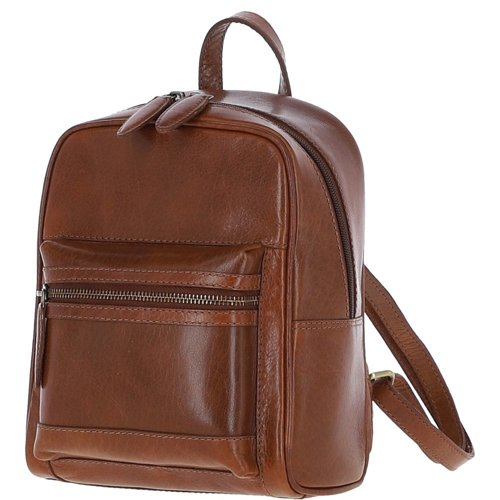 Ashwood Small Leather Backpack Chestnut: T-87