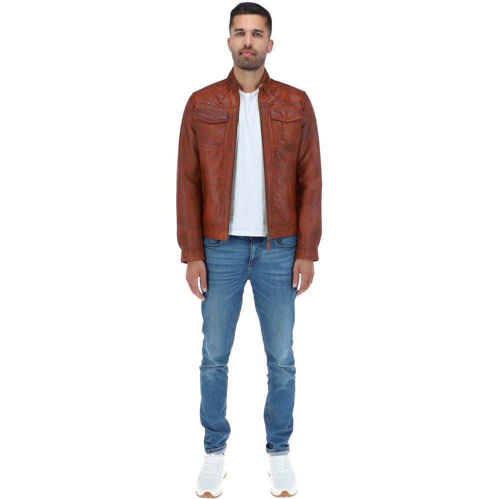 Leather Jacket Tan: 1895