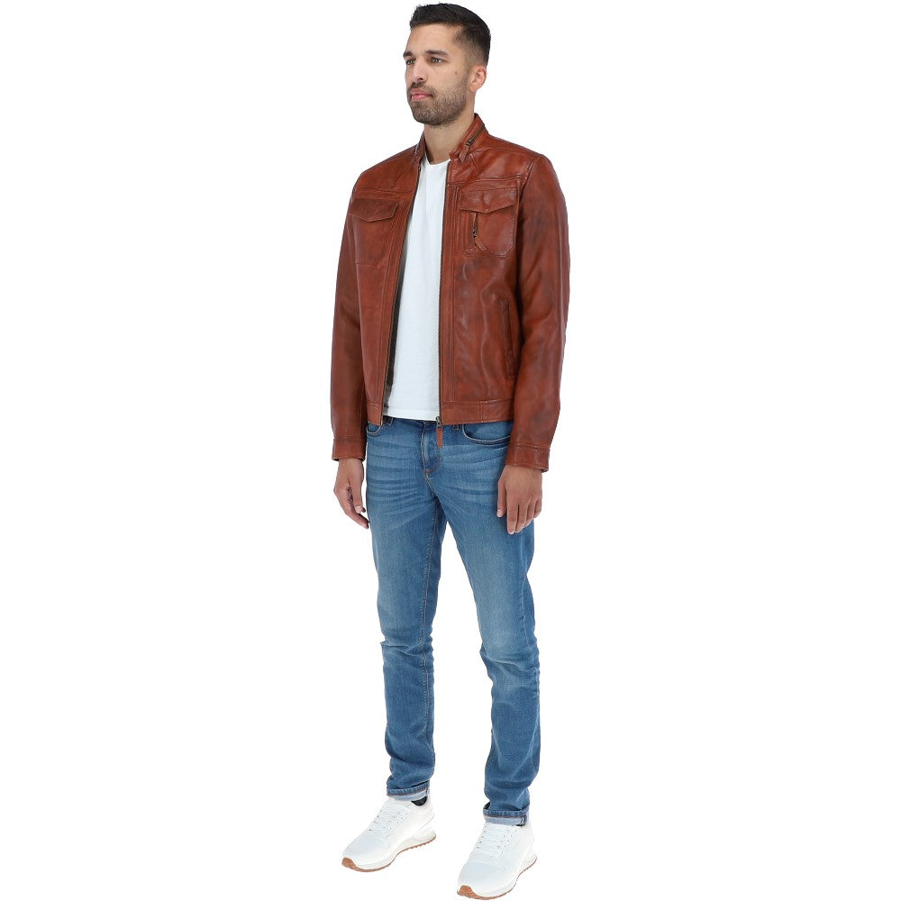 Leather Jacket Tan: 1895