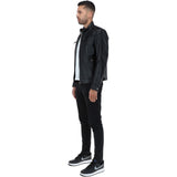 Leather Biker Jacket Black: 2101