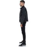 Leather Biker Jacket Black: 2101