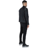 Leather Biker Jacket Black: 2101
