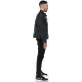 Leather Biker Jacket Black: 2101