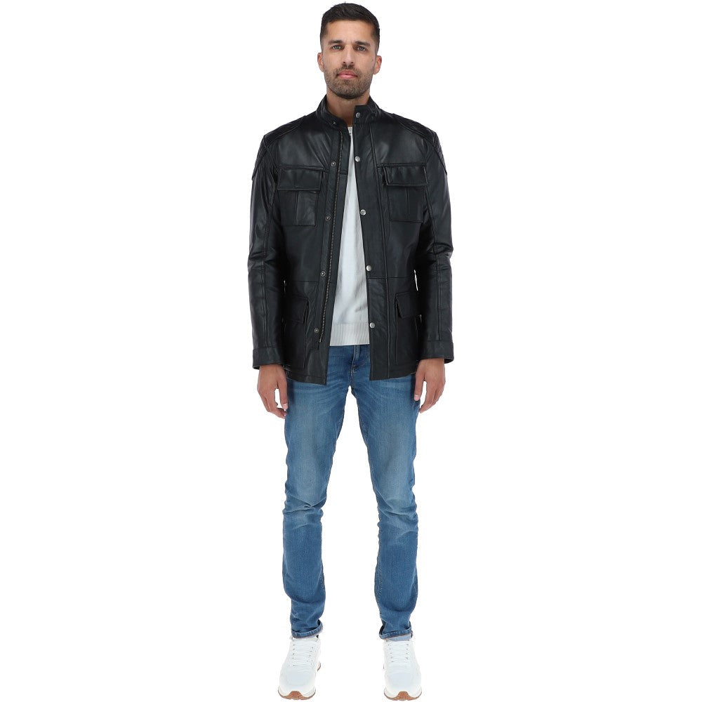 Leather Coat Black: 2238