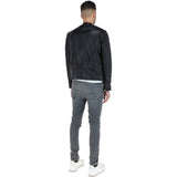 Mens Leather Biker Jacket Black: BR FONS-1