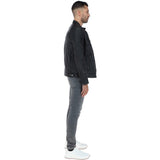 Mens  Leather Biker Jacket Black: G-6400