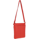 Tab Small Zip Top Leather Cross Body Bag Papaya
