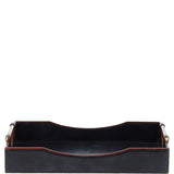 Luxury Rectangular Leather Tray Navy: TBZ1UC611