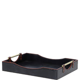 Luxury Rectangular Leather Tray Navy: TBZ1UC611