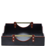 Luxury Rectangular Leather Tray Navy: TBZ1UC611
