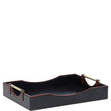 Luxury Rectangular Leather Tray Navy: TBZ1UC611