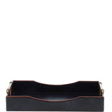Luxury Rectangular Leather Tray Navy: TBZ1UC611