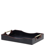 Luxury Rectangular Leather Tray Navy: TBZ1UC611
