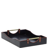 Luxury Rectangular Leather Tray Navy: TBZ1UC611