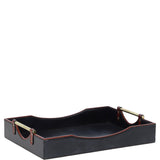 Luxury Rectangular Leather Tray Navy: TBZ1UC611